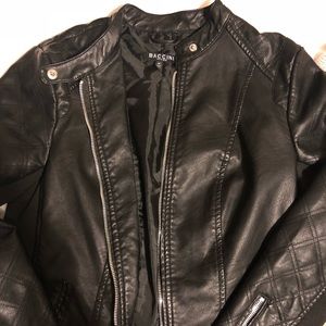 Baccini faux leather jacket